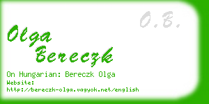 olga bereczk business card